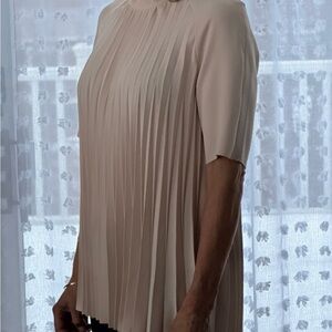 COS Elegant Cream Pleated Women's Top